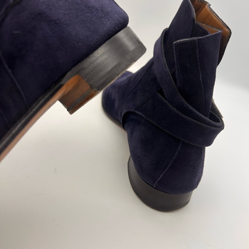 Hermes Neo Boots Navy Suede Palladium Hardware SIZE 38.5 No Box No Dustbag - Picture 16 of 16